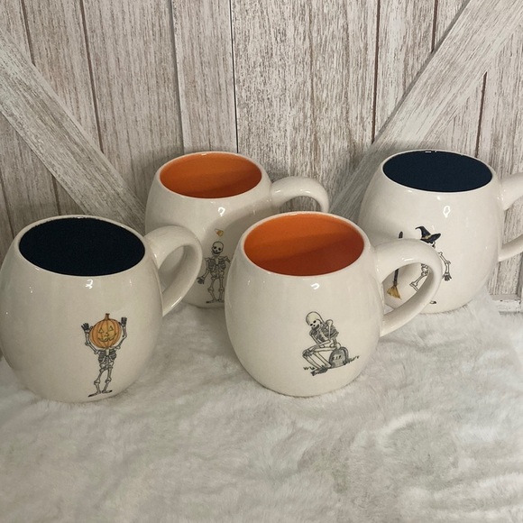 Rae Dunn Halloween Skeleton Mugs - Picture 1 of 6